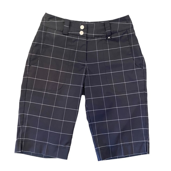Nike Black Checkered Dri-Fit Golf Shorts 0 - Picture 1 of 10